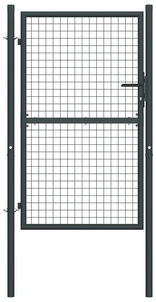 vidaXL Gaaspoort 100x250 cm gegalvaniseerd staal grijs