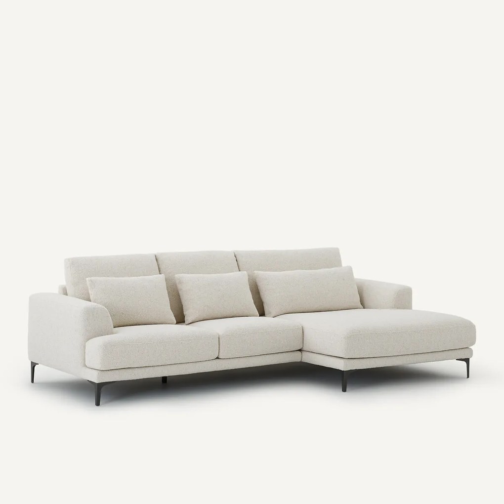 XL hoekbank rechts van badstof, MARSILE