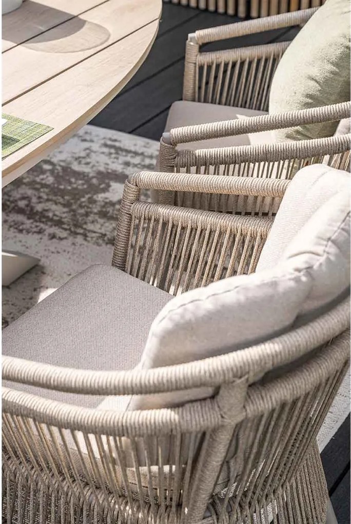 Garden Impressions Sorong tuinset 7-delig - Tulli tuintafel 220x115 cm - light teak vironwood