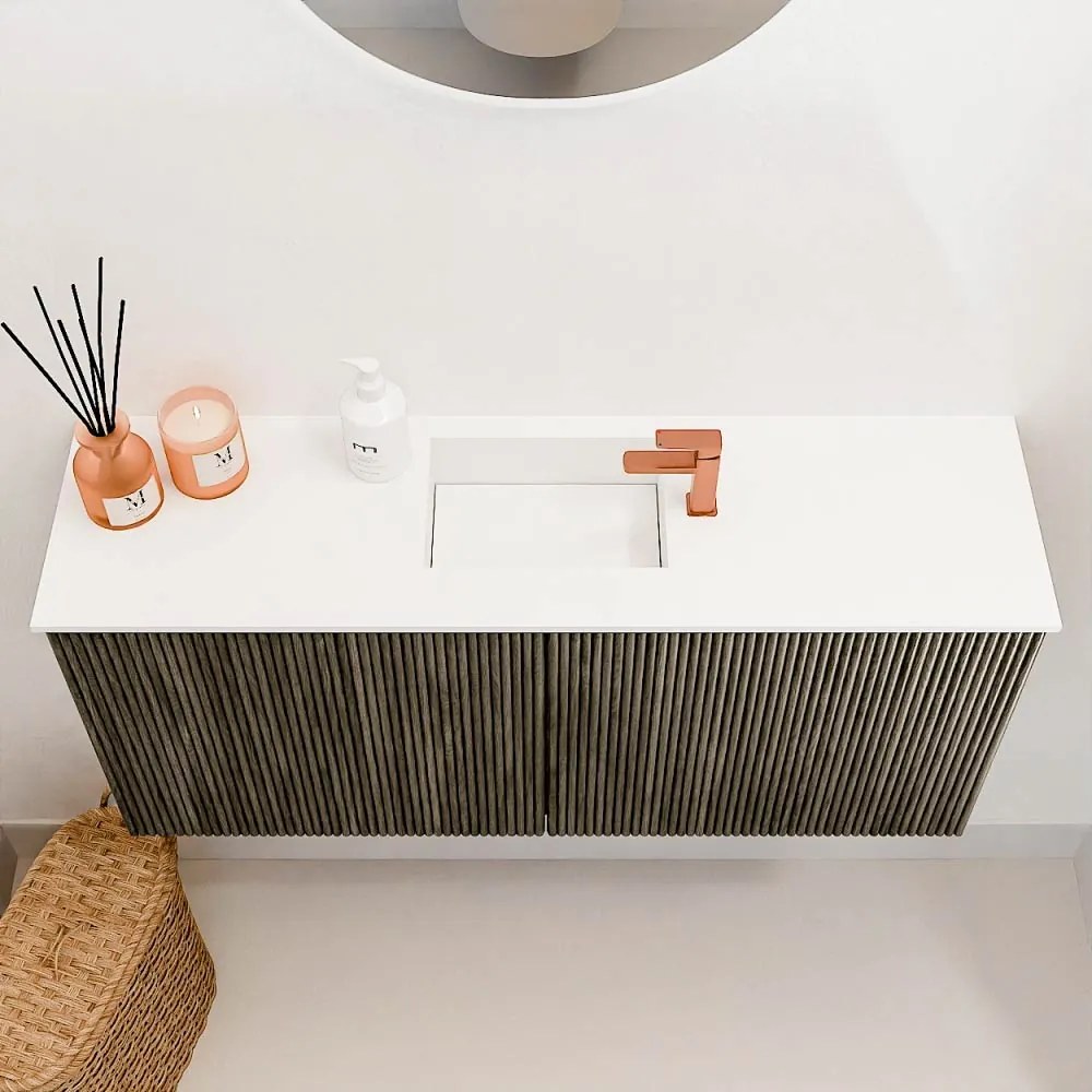 Mondiaz Joya 90cm toiletmeubel shadow met wastafel faye midden 1 kraangat talc