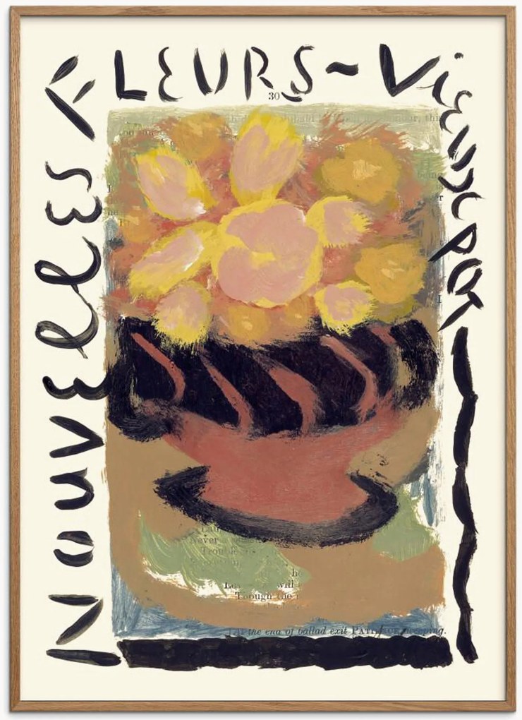 Ingelijste digitale print Nouvelles Fleurs