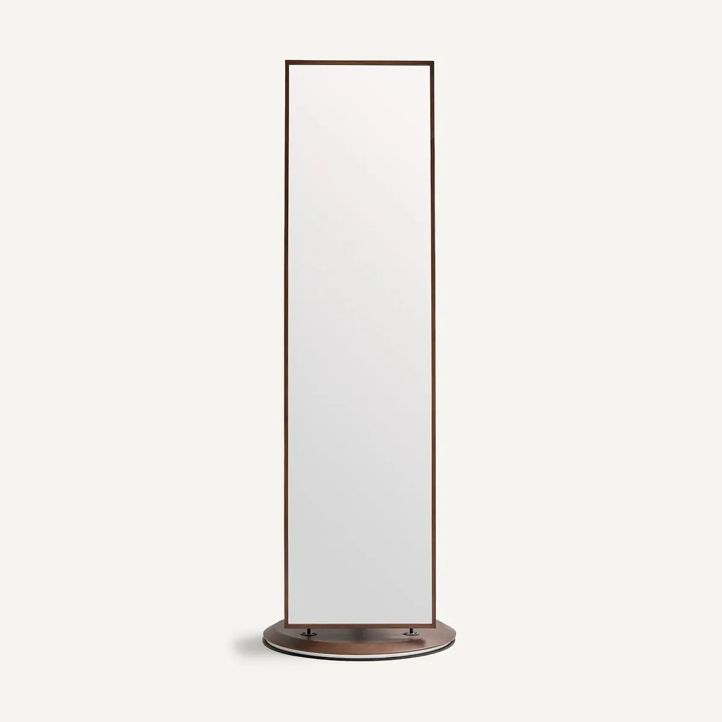 Spiegel op walnoten voet, hoogte 177,2 cm, LYANNA