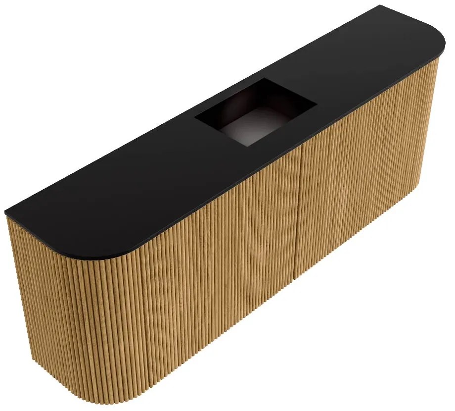 Mondiaz Joya 115cm toiletmeubel ronding links/rechts oak met wastafel faye midden zonder kraangat urban