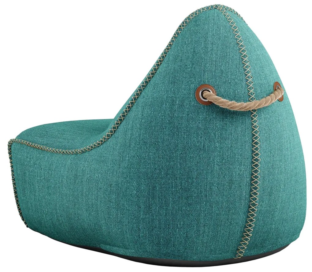 Cobana Lounge Chair & Pouf Outdoor - Petrol