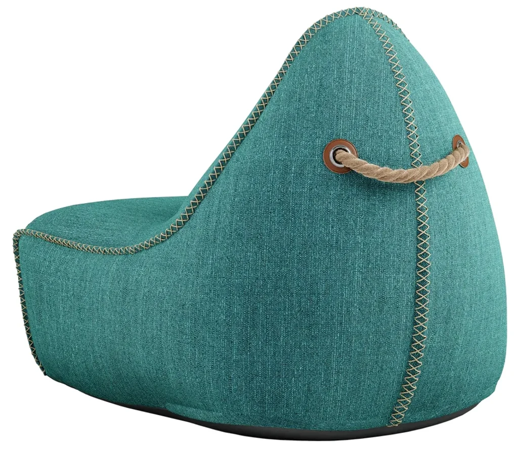 Cobana Lounge Chair & Pouf Outdoor - Petrol