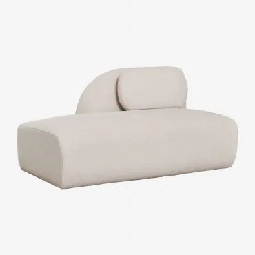 Linker Divanmodule Voor Modulaire Bank In Chenille Coquette Stof Chenille Beige – Crème - Sklum