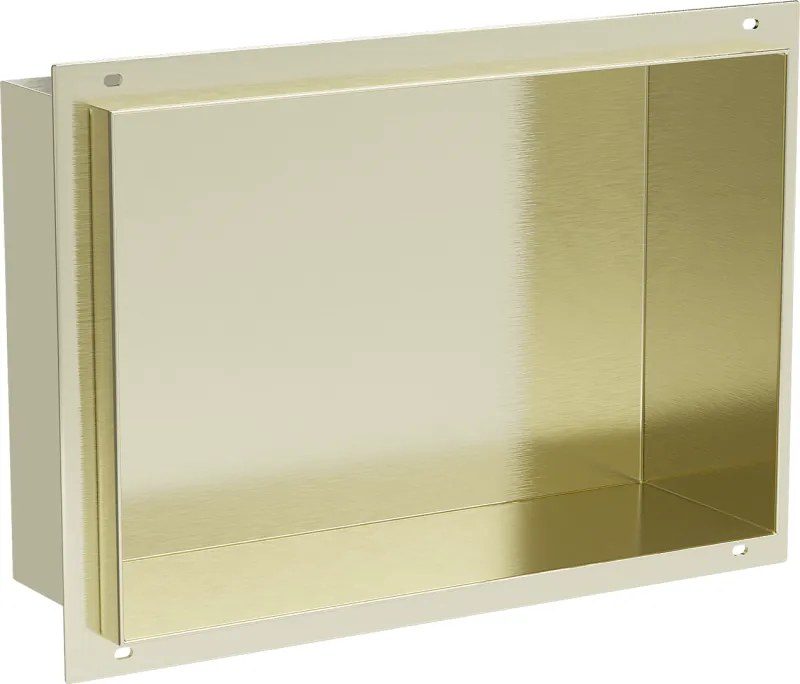 Mexen X-Wall-NR nisplank zonder flens 30 x 20 cm, geborsteld goud - 1951302010