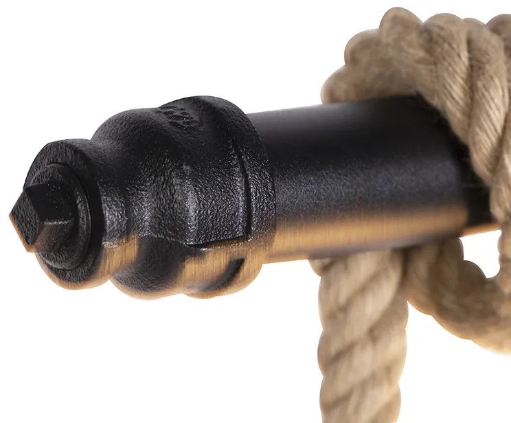 Industriële hanglamp zwart 6-lichts - Plural