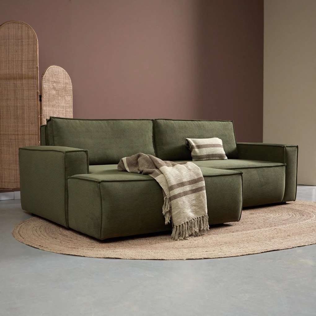 Groene Slaapbank Chaise Longue Links