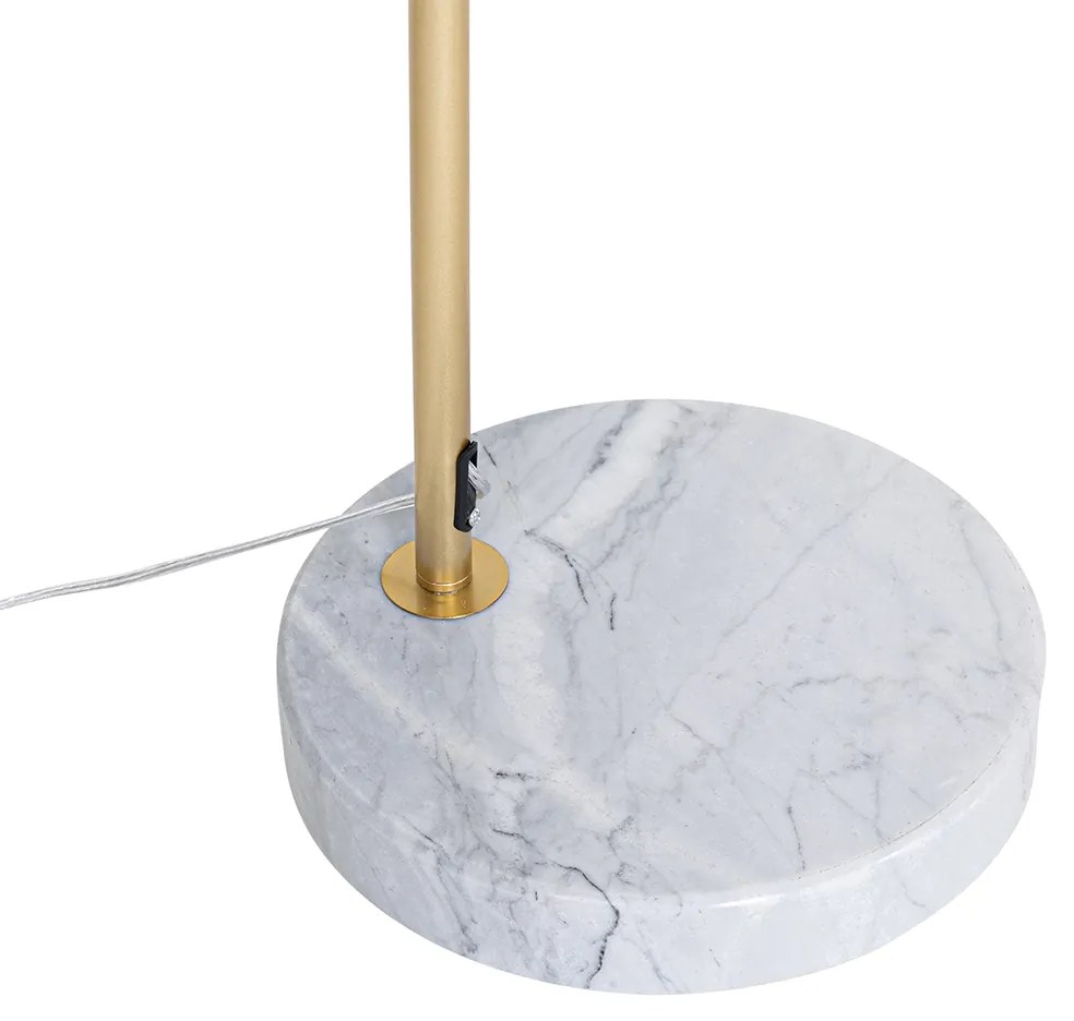 Moderne booglamp messing met helder glas - Arc