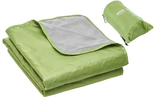 VEVOR Campingdeken 2x1,5m, Picknickdeken, Draagbare stadiondeken, Waterdicht en winddicht, Polyester fleece, Ideaal voor buitengebruik, Picknicks, Wandelen, Sportevenementen, Reizen, Legergroen
