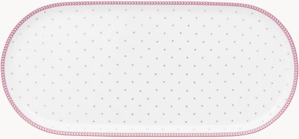 Porseleinen dienbladen Jolie Dots, 6-delig