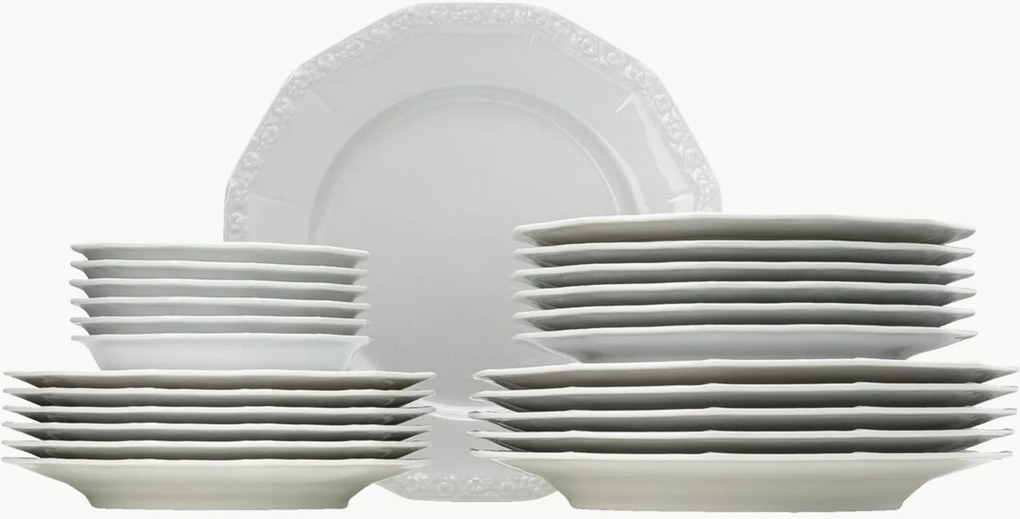 Porseleinen serviesset Maria, 6 personen, 24-delig
