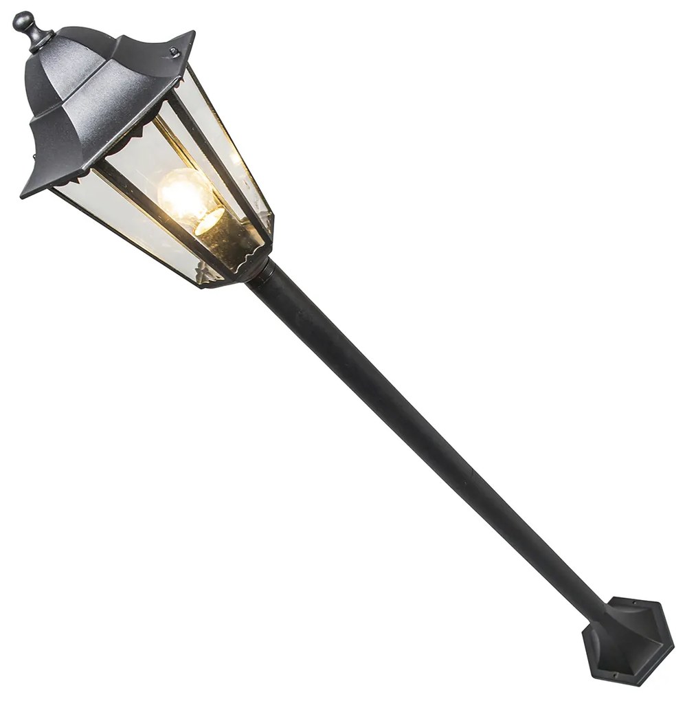 Klassieke staande buitenlamp zwart IP44 125 cm - New Orleans Klassiek / Antiek, Landelijk / Rustiek E27 IP44 Buitenverlichting
