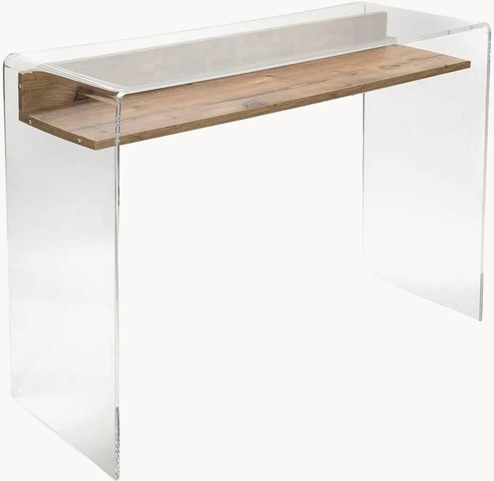 Handgemaakt bureau Moremore met houten plank en opbergruimte
