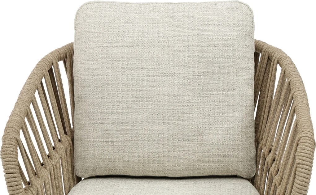 Tuinset 4 personen 180 cm Rope Grijs Domani Furniture Trivento/Camila