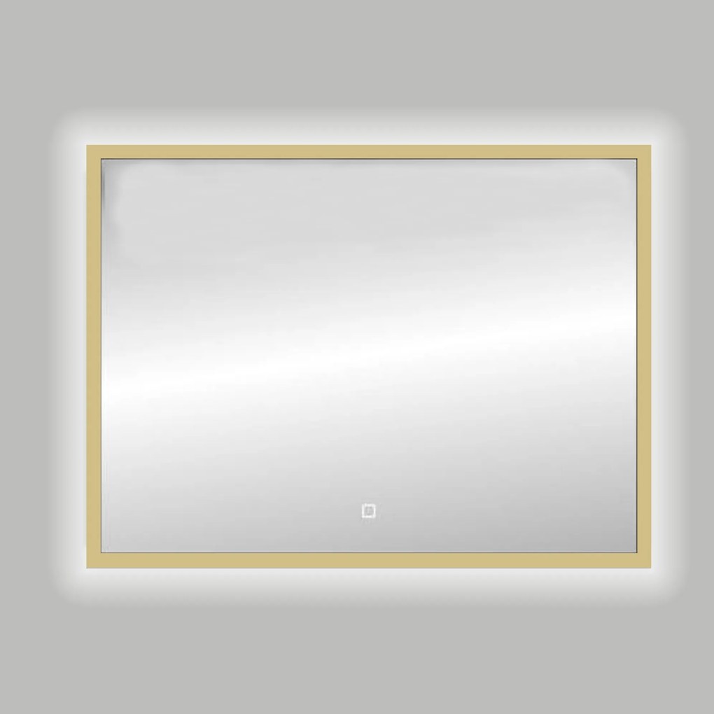 Best Design Nancy LED spiegel mat goud 120x80cm