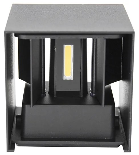 Buiten wandlamp zwart incl. LED 2-lichts IP54 - Edwin