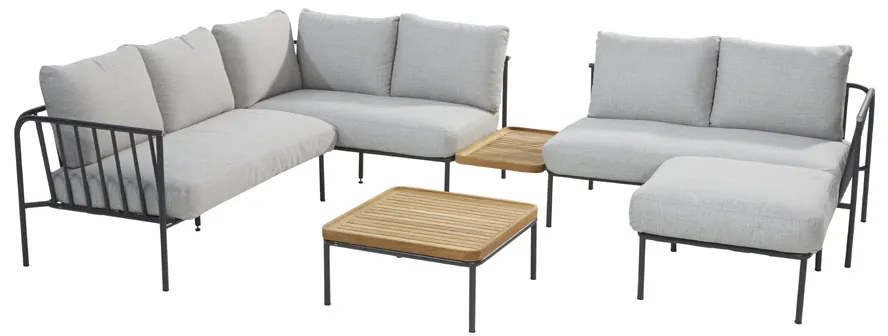 4 Seasons Outdoor Figaro hoekbank XXL *** SALE *** Loungeset   antraciet weerbestendig