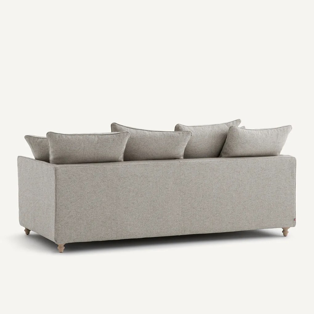 3-zits slaapbank van gestructureerde viscose en linnen, LAZARE