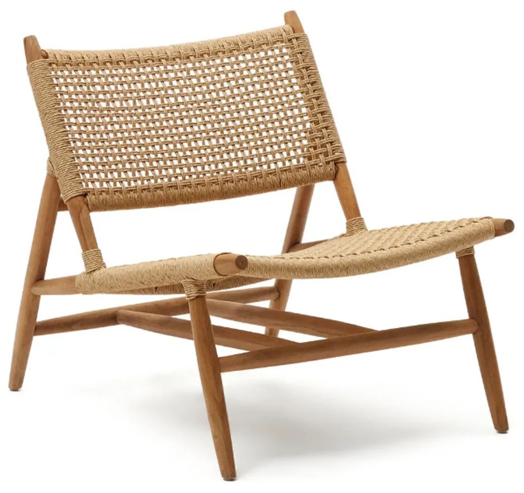 Kave Home Codolar Fauteuil Teak En Rotan