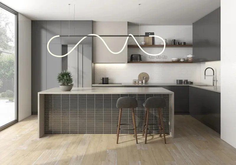 Jabo Pencil Kromo White mozaïektegel 35x35cm