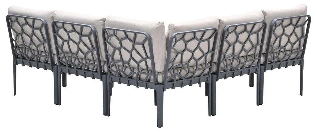 Garden Impressions Hareno loungeset 6-delig - antraciet