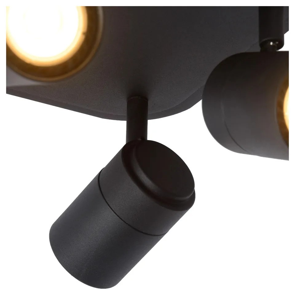 Lucide Lennert plafondlamp 4 spots 5W zwart