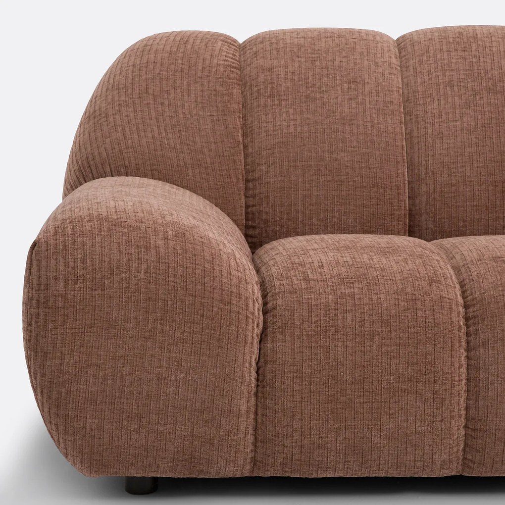 2-zitsbank van chenille fluweel met reliëf, Nuria