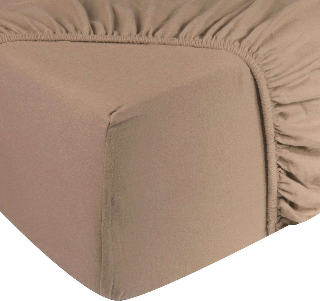 Hoeslaken Jersey – 100% katoen – 160×200 – beige