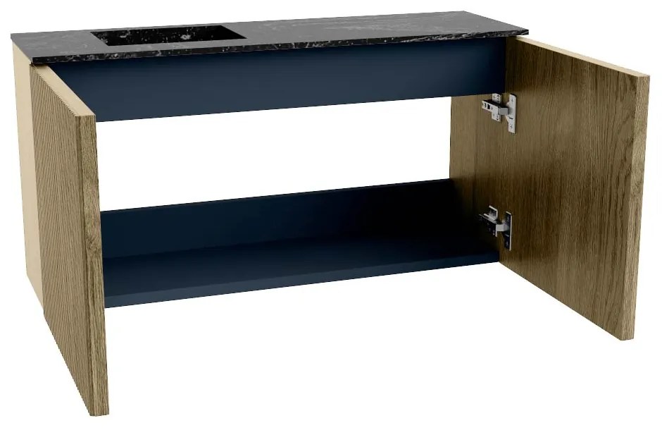 Mondiaz Joya DLux 80cm toiletmeubel dusk met wastafel faye links 1 kraangat lava