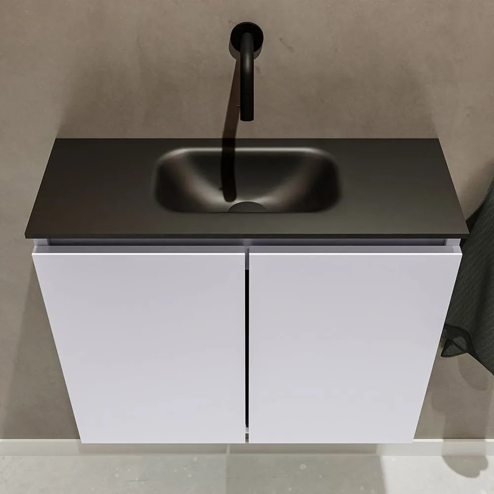 Mondiaz Ture 60cm toiletmeubel cale met wastafel urban midden geen kraangat