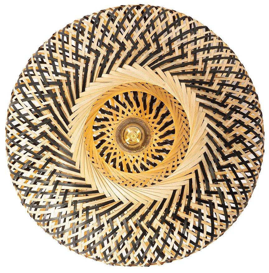 Oosterse plafondlamp zwart bamboe 40 cm - Ostrava