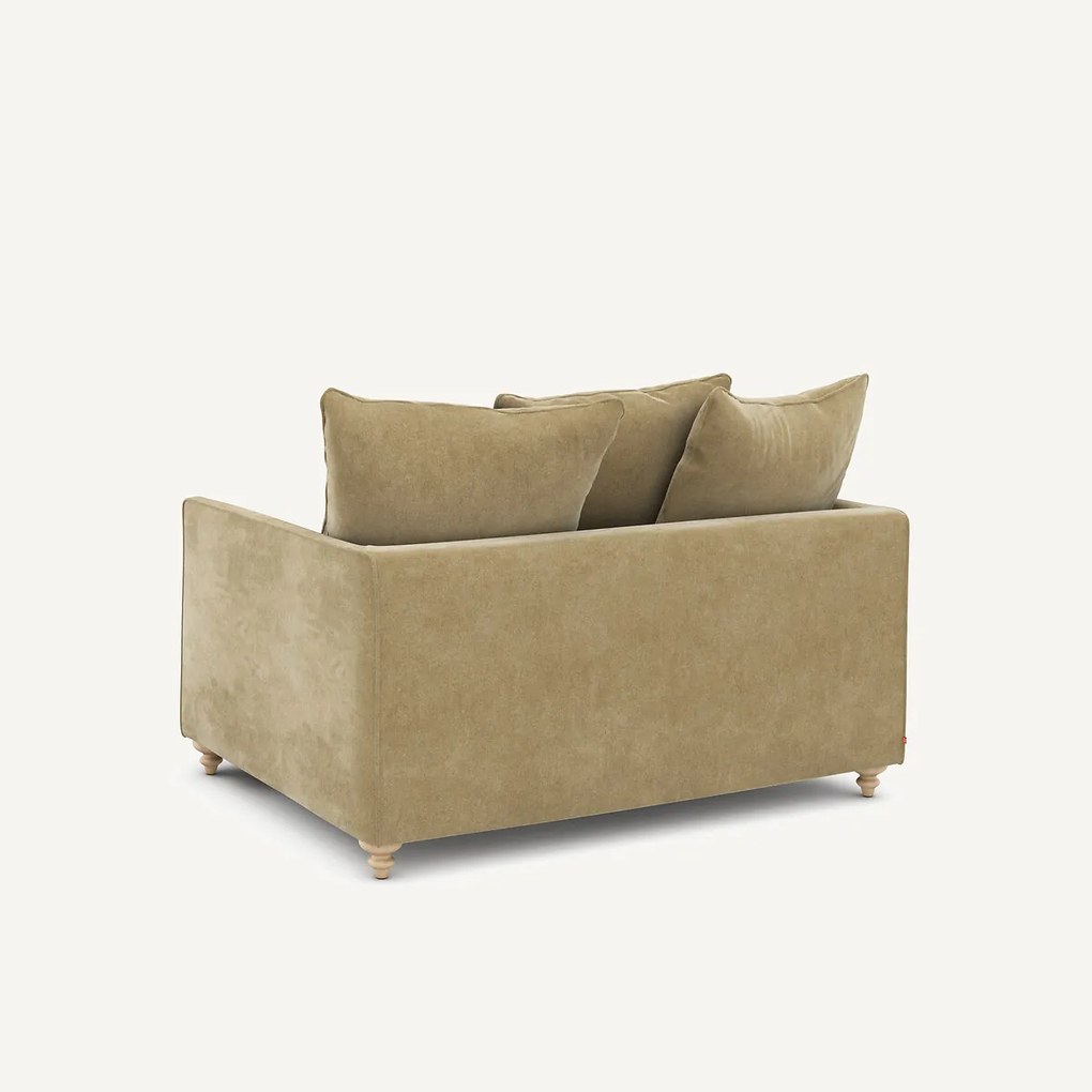 2-zits slaapbank in stonewashed fluweel, Lazare