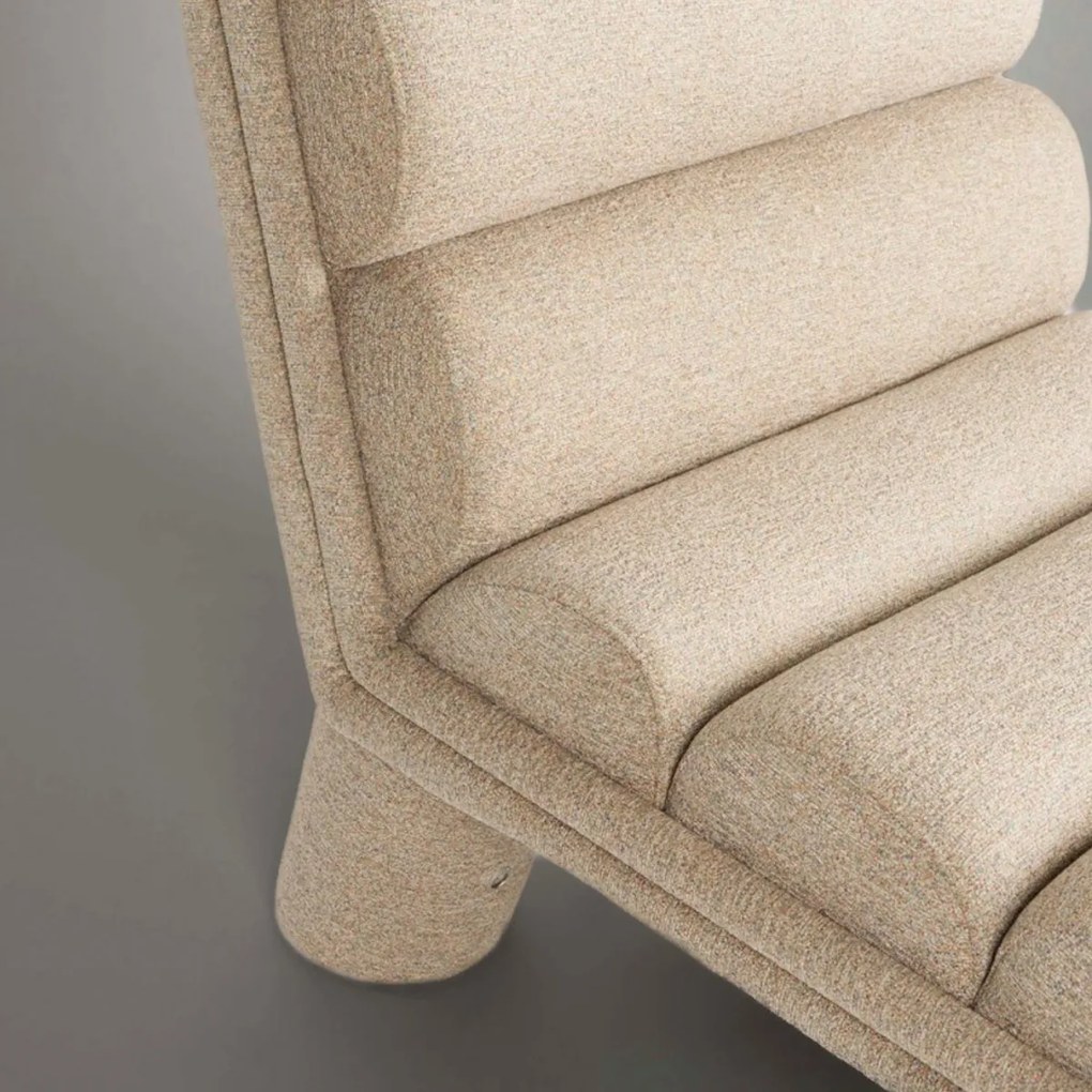 Dutchbone Fern Design Fauteuil Beige Boucle Stof