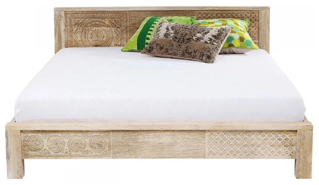 Bedframe Met Houtsnijwerk 160 Cm