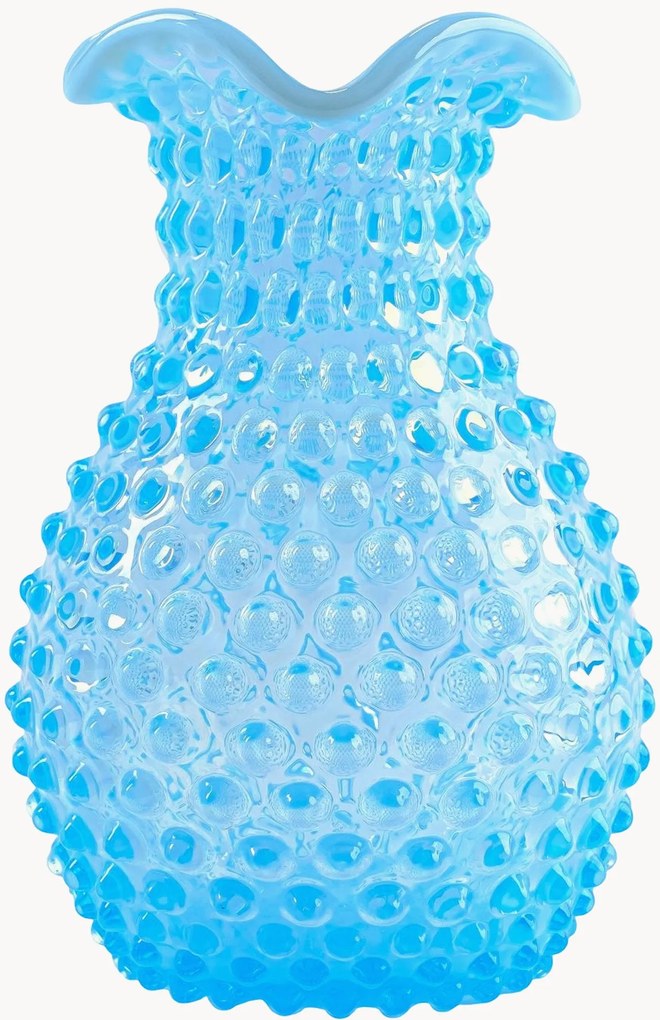Mondgeblazen vaas Opaline Hobnail, H 21 cm