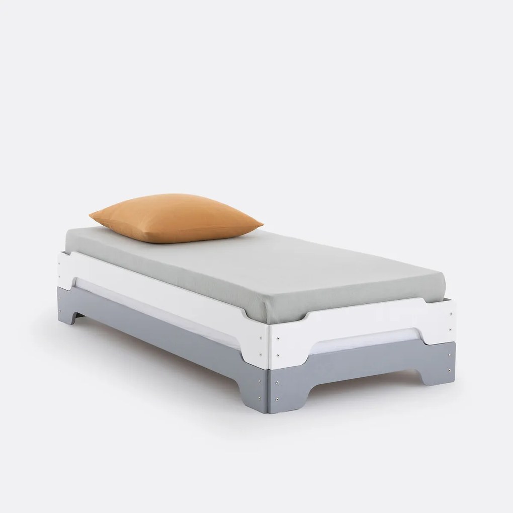 Bed met boxspring, stapelbaar, EGZIGU