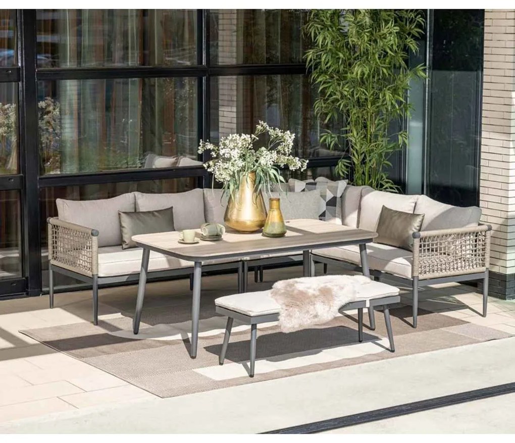 Garden Impressions Burela loungeset 5-delig rechts - taupe