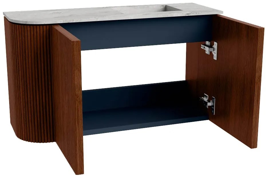Mondiaz Joya DLux 70cm toiletmeubel ronding links ruby met wastafel faye rechts 1 kraangat glace