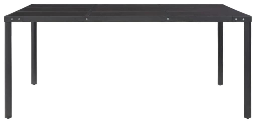 vidaXL Tuintafel 170x170x74,5 cm staal en glas zwart