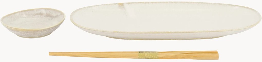 Porseleinen sushi serviesset Titanium, 1 persoon, 2-delig