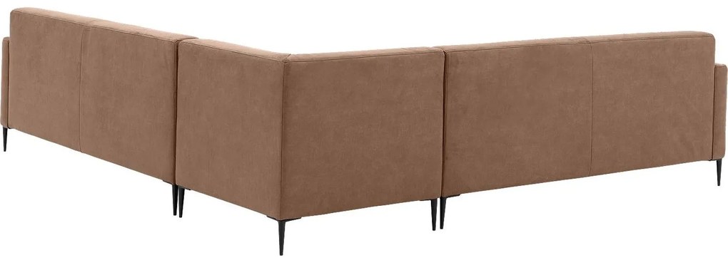 Goossens Key West bruin, micro leer, 3-zits, modern design