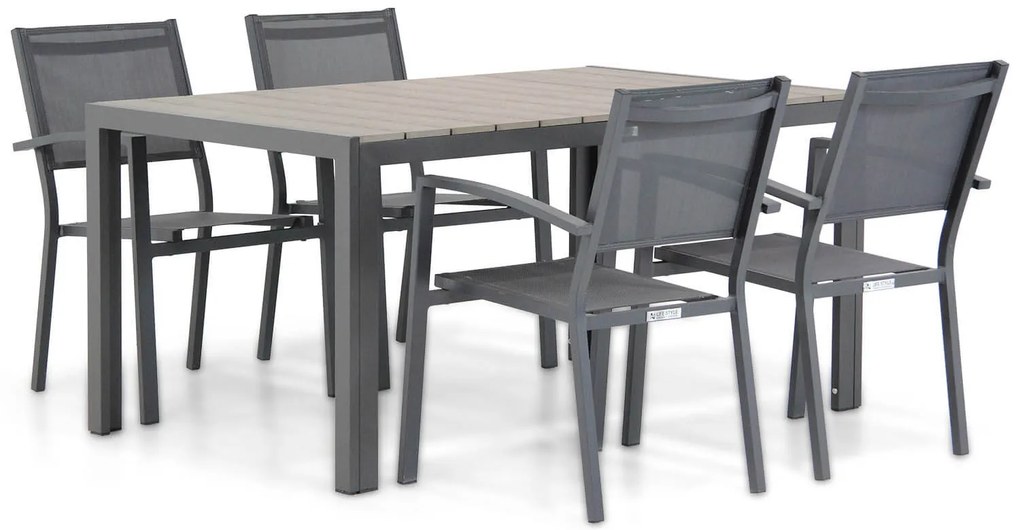 Tuinset 4 personen 155 cm Aluminium Grijs Lifestyle Garden Furniture Amarilla/Young