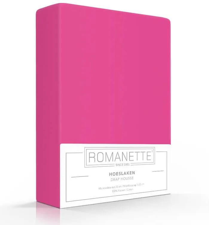 Romanette Luxe Verkoelend Hoeslaken Katoen - Fuchsia 80 x 200