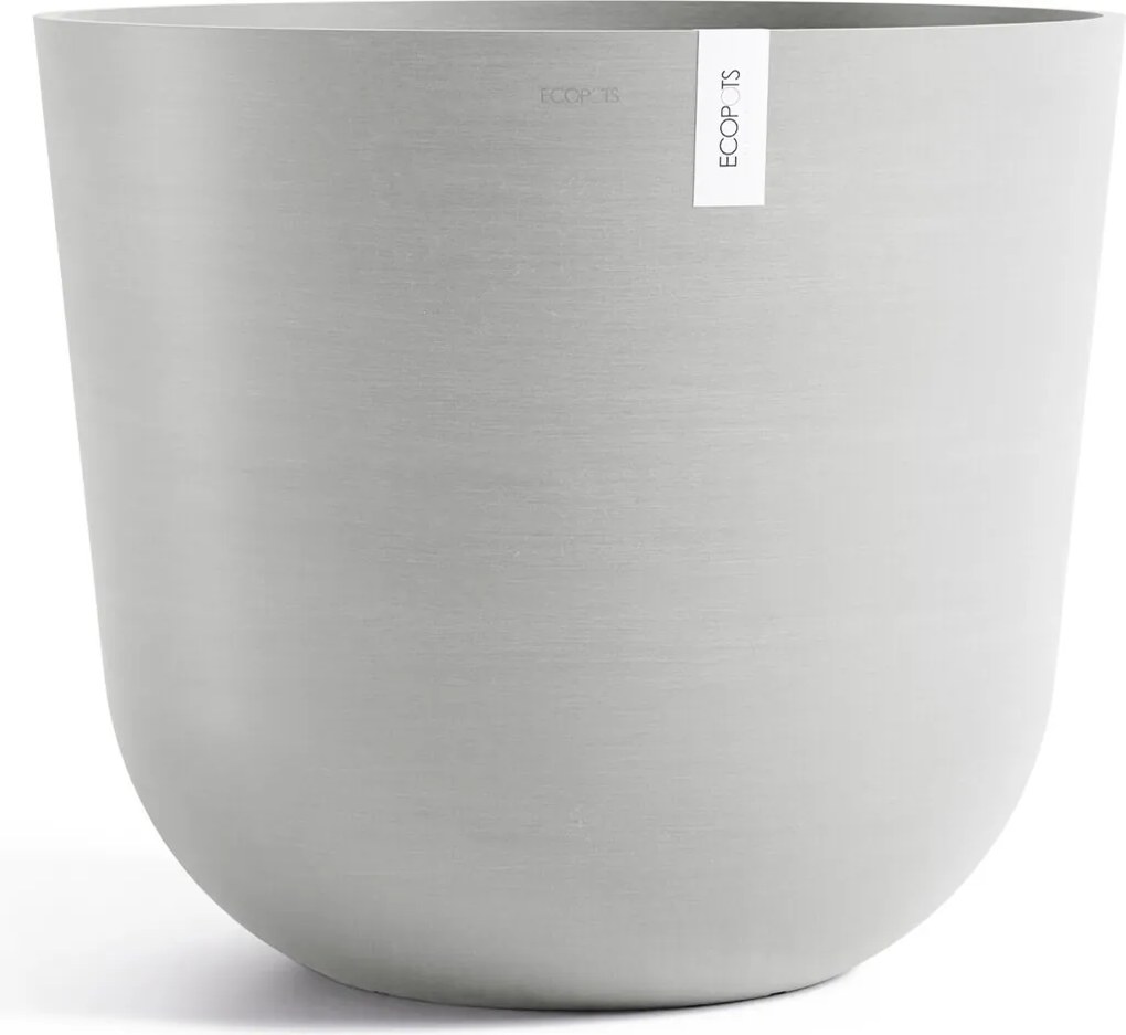 Ecopots bloempot Oslo 75 - Rond - White Grey -Ø75 x H65 cm