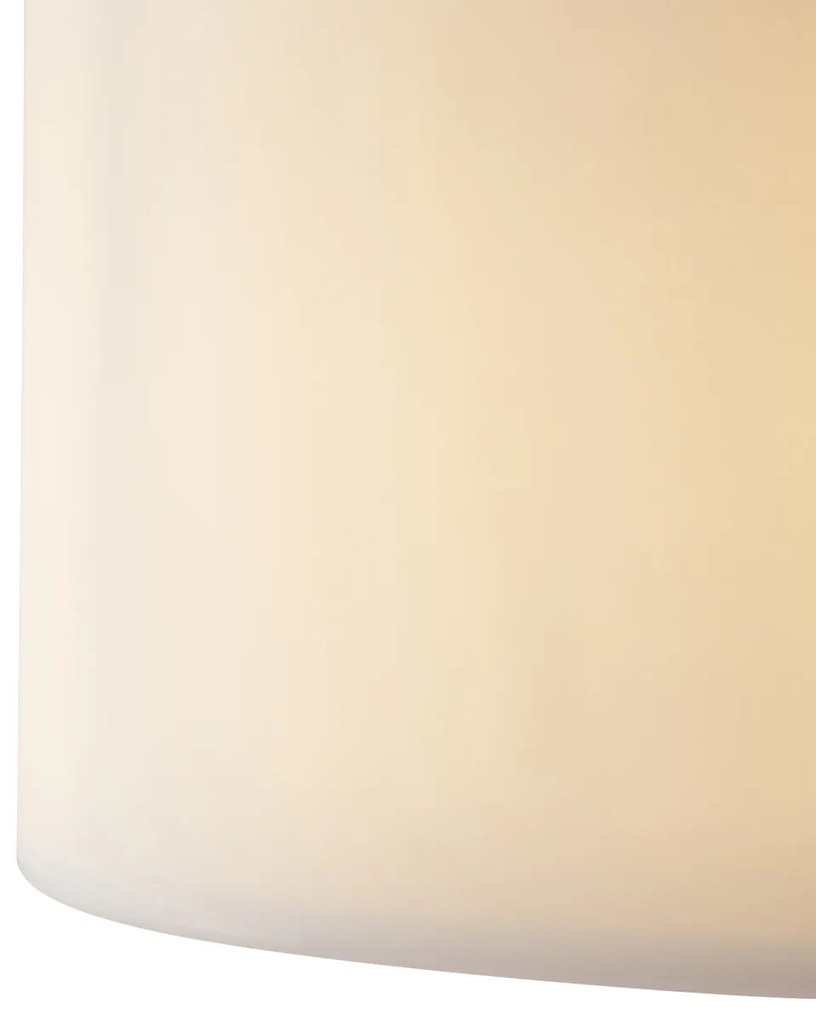 Moderne buiten vloerlamp zwart met witte kap IP44 - Mississippi Modern E27 IP44 Buitenverlichting rond