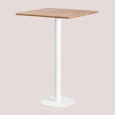 Vierkante Hoge Barkruk Van Essenfineer Frappe ↔︎ 70 Cm & Wit - Sklum