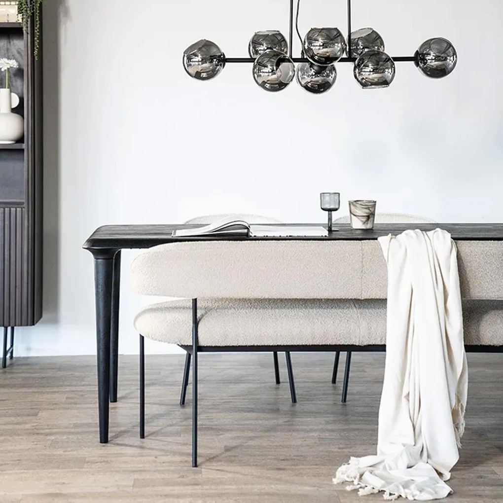 Boucle Eetkamerbank Taupe