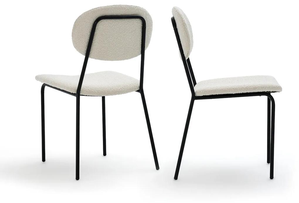 Set van 2 stoelen in bouclé stof, Orga